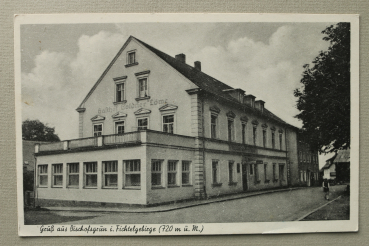 AK Gruss aus Bischofsgrün / 1920-1940 / Gasthof Goldener Löwe / Strassenansicht